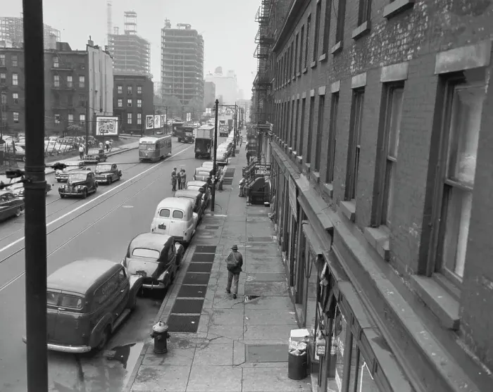 Framed Print : Brooklyn Street Scene, 1950 Framed Print : Brooklyn Street Scene, 1950