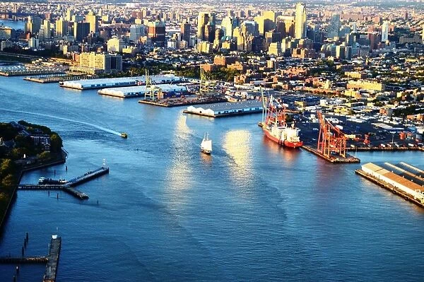 Brooklyn waterfront from the air