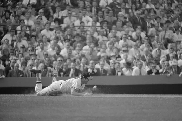 Framed Print : Brooks Robinson Down for Catch Framed Print : Brooks Robinson Down for Catch