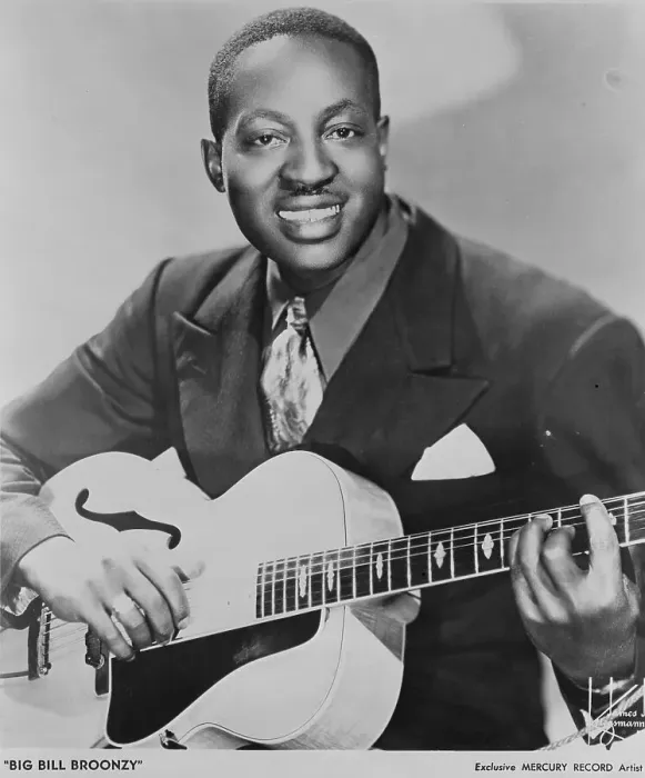Framed Print : Bill Broonzy Playing the Guitar Framed Print : Bill Broonzy Playing the Guitar