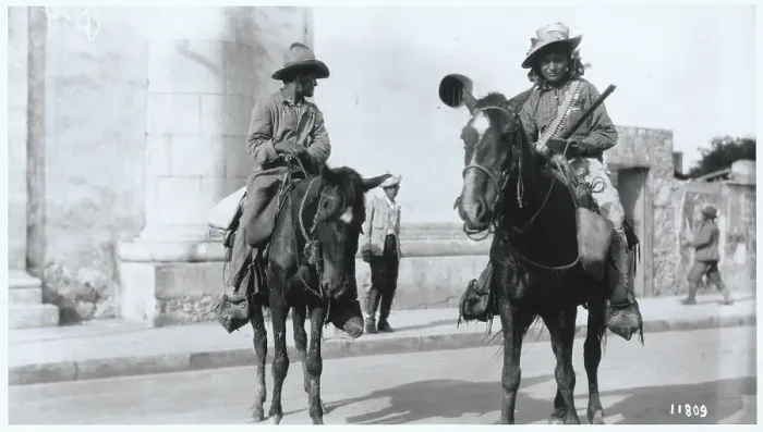 Framed Print : Brother and Sister Riding Atop Horses Framed Print : Brother and Sister Riding Atop Horses