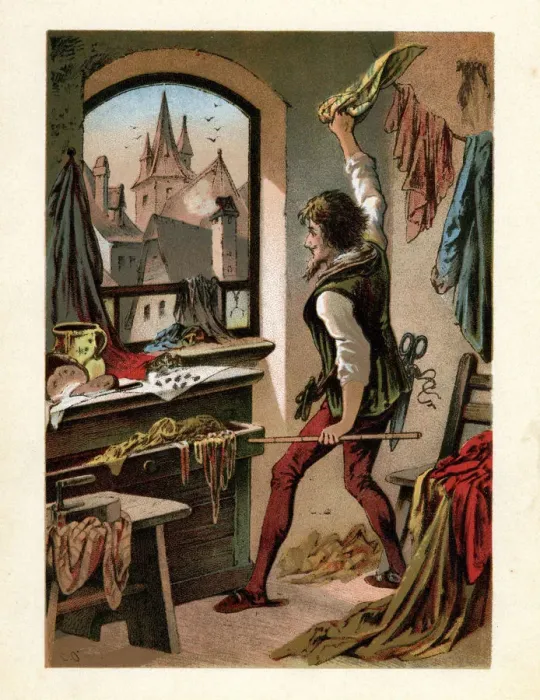 Framed Print : Brothers Grimm - The Valiant Little Tailor Framed Print : Brothers Grimm - The Valiant Little Tailor