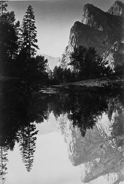 Three Brothers in Yosemite Valley by Carleton E Watkins