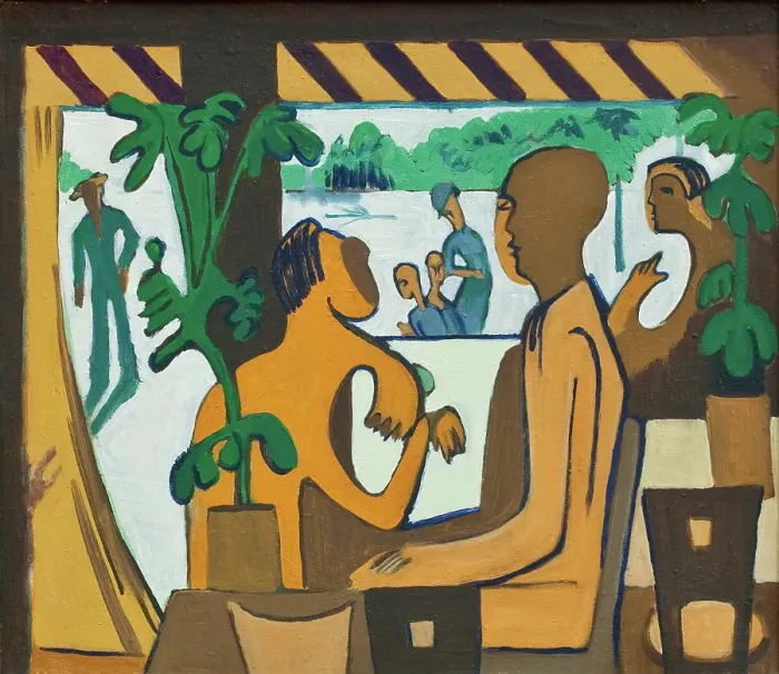 Framed Print : Brown Figures in a Café, 1928-1929. Artist: Kirchner, Ernst Ludwig (1880-1938) Framed Print : Brown Figures in a Café, 1928-1929. Artist: Kirchner, Ernst Ludwig (1880-1938)