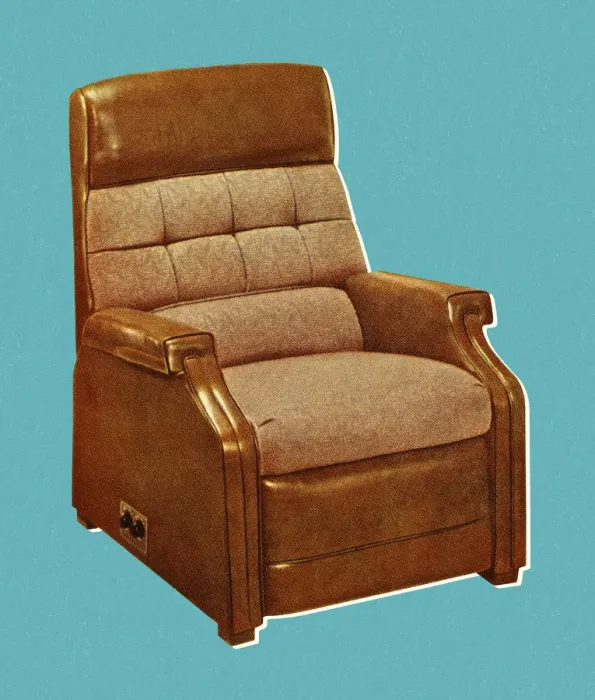 Framed Print : Brown Reclining Chair Framed Print : Brown Reclining Chair