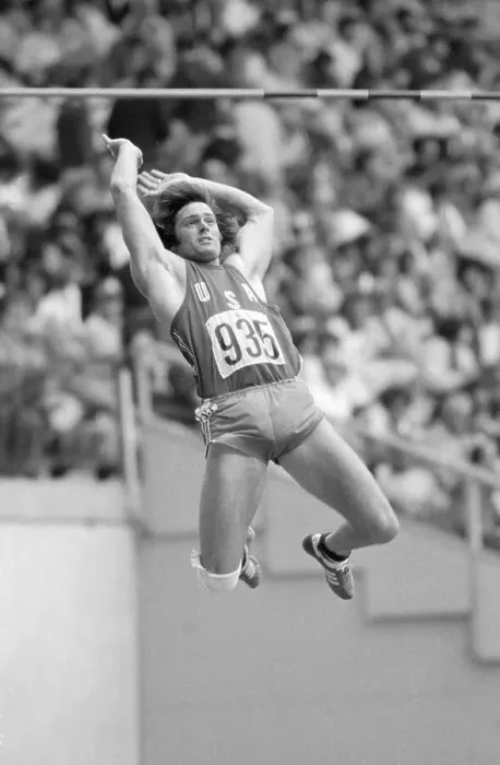 Framed Print : Bruce Jenner Clearing a Bar Framed Print : Bruce Jenner Clearing a Bar