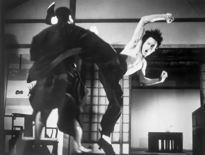 Framed Print : Bruce Lee Demonstrating a Kung-Fu Kick Framed Print : Bruce Lee Demonstrating a Kung-Fu Kick