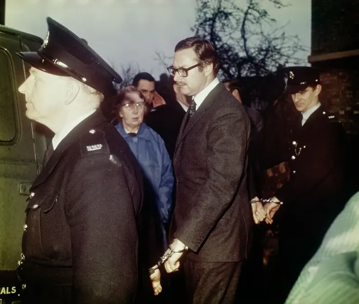 Framed Print : Bruce Reynolds In Handcuffs Framed Print : Bruce Reynolds In Handcuffs