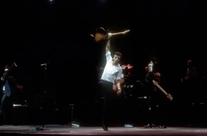 Framed Print : Bruce Springsteen Performing Framed Print : Bruce Springsteen Performing