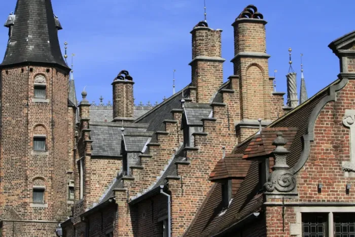Framed Print : Bruges. Facades of Bruges houses Framed Print : Bruges. Facades of Bruges houses
