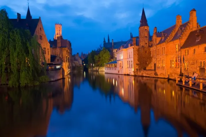 Framed Print : Bruges Canal Buildings Rozenhoedkaai Framed Print : Bruges Canal Buildings Rozenhoedkaai
