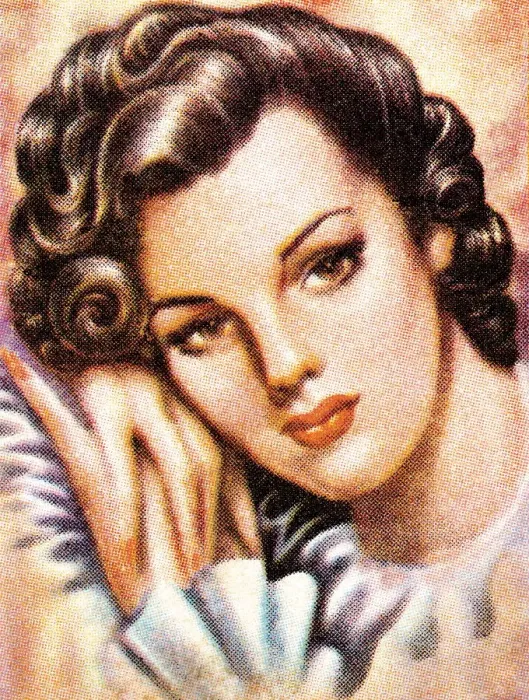 Framed Print : Brunette woman with curls Framed Print : Brunette woman with curls