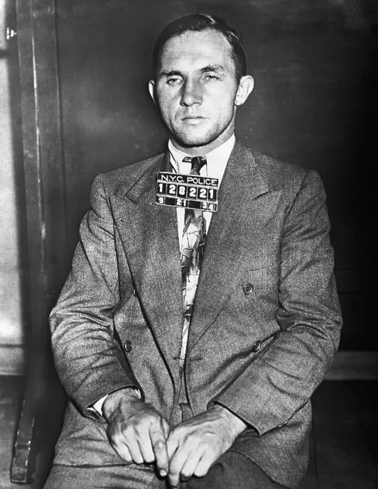 Framed Print : Bruno Hauptmann with Police Plate on Collar Framed Print : Bruno Hauptmann with Police Plate on Collar