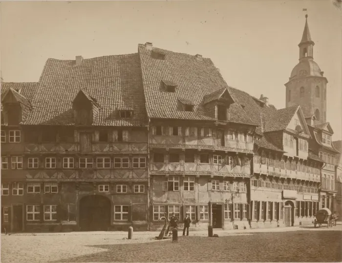 Framed Print : Brunswick. An old half-timbered house in Brunswick, Germany