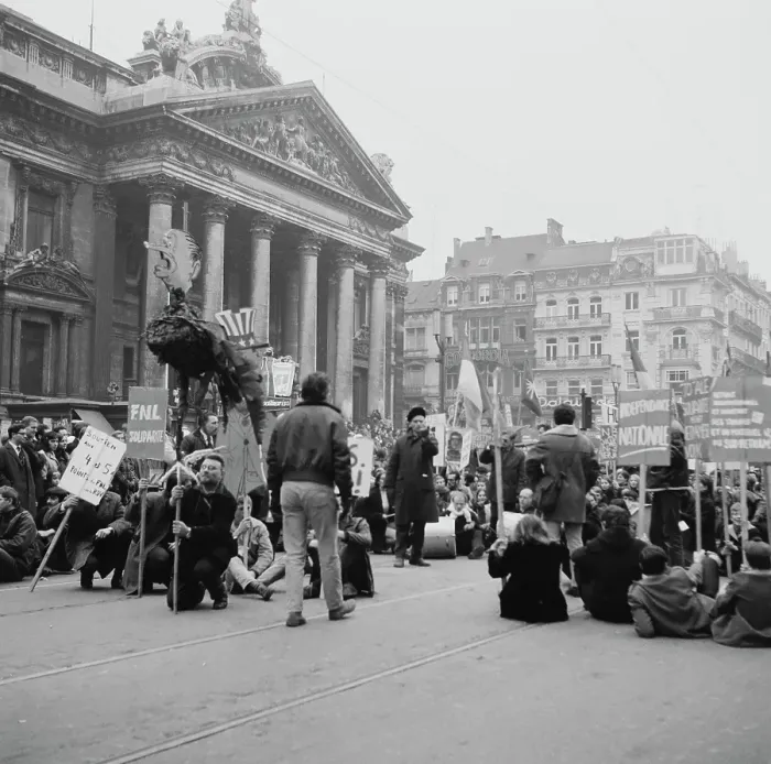 Framed Print : Brussels Demonstration Framed Print : Brussels Demonstration