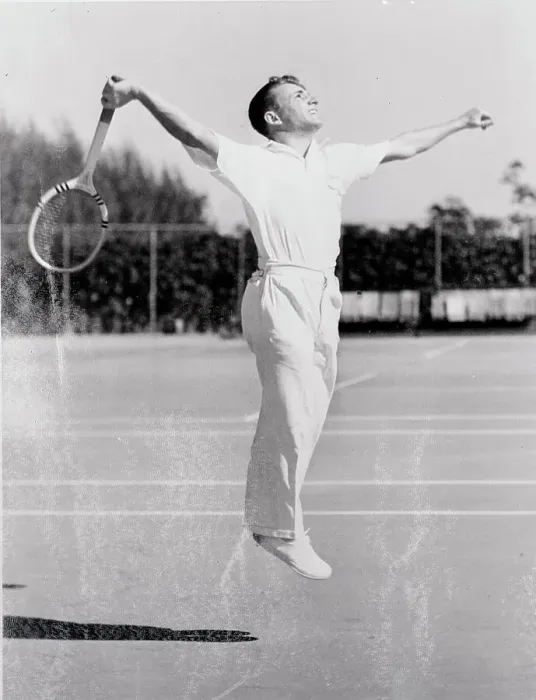Framed Print : Bryan M. Grant in Tennis Swinging Action Framed Print : Bryan M. Grant in Tennis Swinging Action