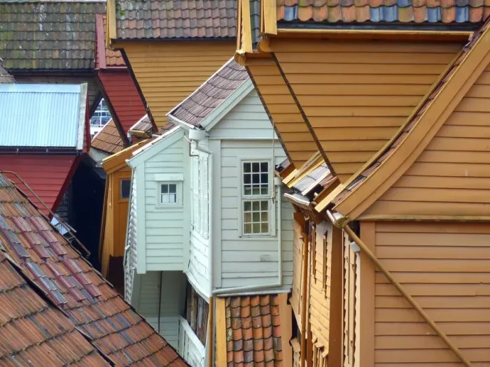 Framed Print : In Bryggen, the old part of Bergen Framed Print : In Bryggen, the old part of Bergen