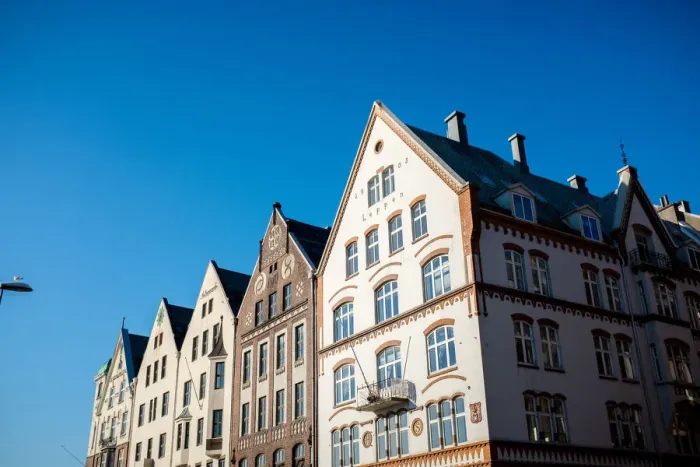 Framed Print : Bryggen street Framed Print : Bryggen street