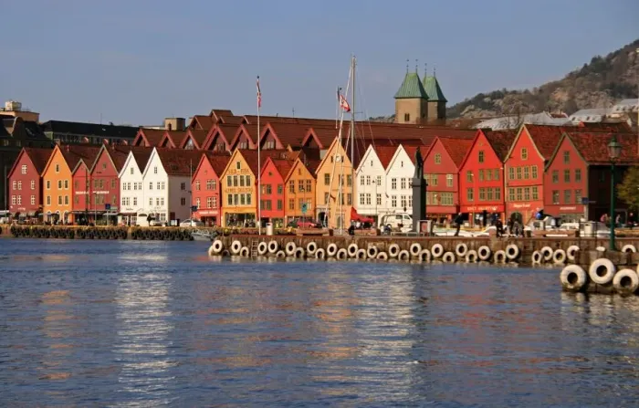 Framed Print : Bryggen world heritage waterfront