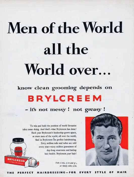 Framed Print : Brylcreem. 1956: Advertisement for Brylcreem hair cream with the caption