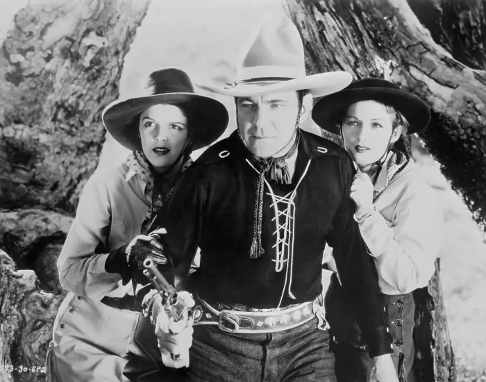 Framed Print : Buck Jones and Costars in Western Scene Framed Print : Buck Jones and Costars in Western Scene