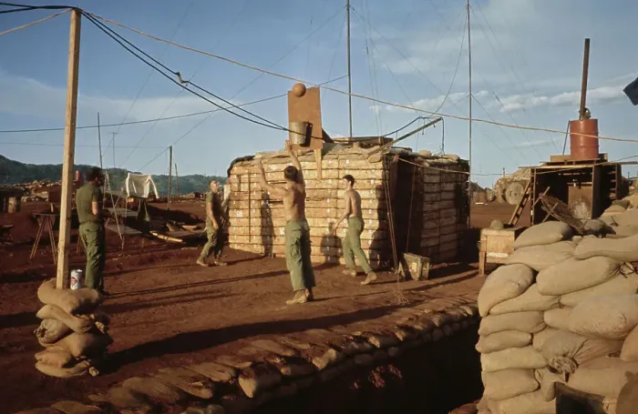 Framed Print : Bucketball At Khe Sanh Combat Base Framed Print : Bucketball At Khe Sanh Combat Base