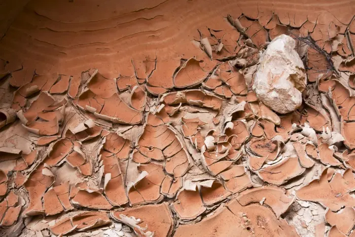 Framed Print : buckskin gulch, canyon, cliff, close-up, color image, cracked, day, dry, geology