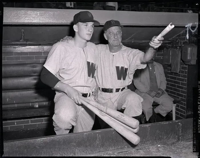 Framed Print : Bucky Harris Talks To Harmon Killebrew Framed Print : Bucky Harris Talks To Harmon Killebrew