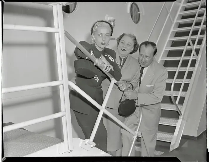 Framed Print : Bud Abbott and Family Aboard Ship Framed Print : Bud Abbott and Family Aboard Ship
