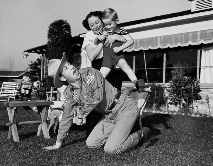 Framed Print : Bud Abbott With Wife And Son Framed Print : Bud Abbott With Wife And Son