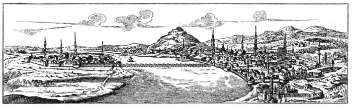 Framed Print : Buda and Pest from 17 century Framed Print : Buda and Pest from 17 century