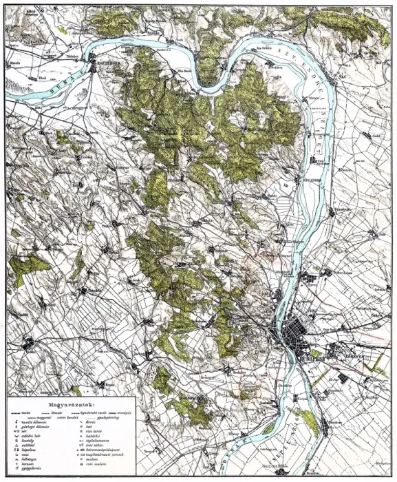 Framed Print : Budapest city map Framed Print : Budapest city map