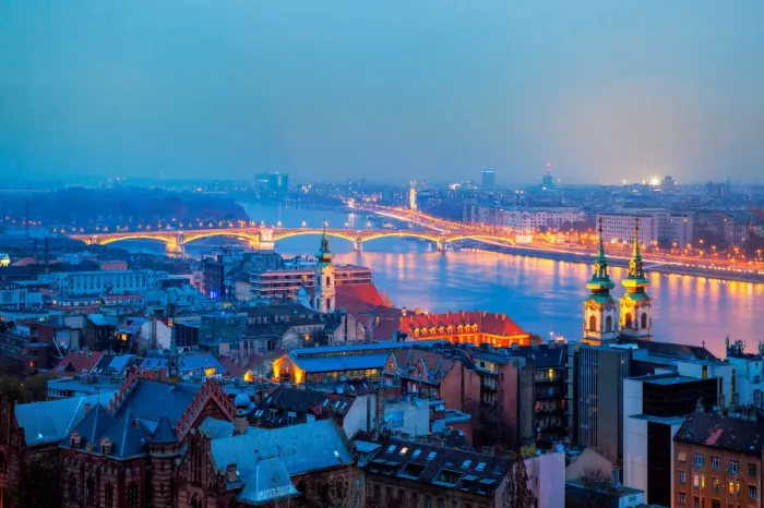 Framed Print : Budapest - Margaret Bridge Twilight Framed Print : Budapest - Margaret Bridge Twilight