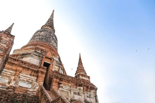 Buddahs at the ancient temple of Wat Yai Chai Mongkhon in Ayutthaya