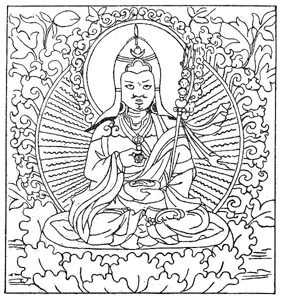 Buddha. illustration of a Buddha statue meditating