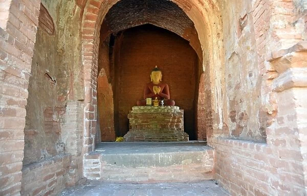 Buddha in an alcove Bagan Myanmar