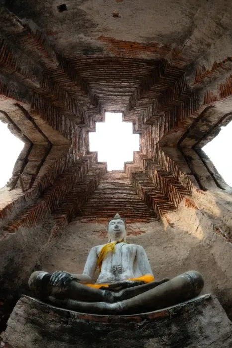 Framed Print : Buddha in Ayutthaya Historic Park at Wat Prasat Nakhon Luang Framed Print : Buddha in Ayutthaya Historic Park at Wat Prasat Nakhon Luang