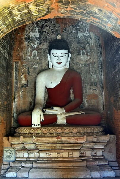 Buddha at Bagan Buddhist Temple Unesco Myanmar