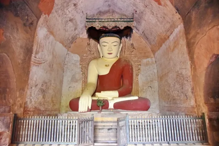 Framed Print : Buddha sculpture inside Su La Ma Ni Pahto terracotta Temple, Bagan, unesco ruins Myanmar. Asia Framed Print : Buddha sculpture inside Su La Ma Ni Pahto terracotta Temple, Bagan, unesco ruins Myanmar. Asia