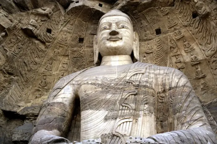 Framed Print : China. A Buddha statue in the ancient rock cut Yungang Buddhist temple grottoes Framed Print : China. A Buddha statue in the ancient rock cut Yungang Buddhist temple grottoes