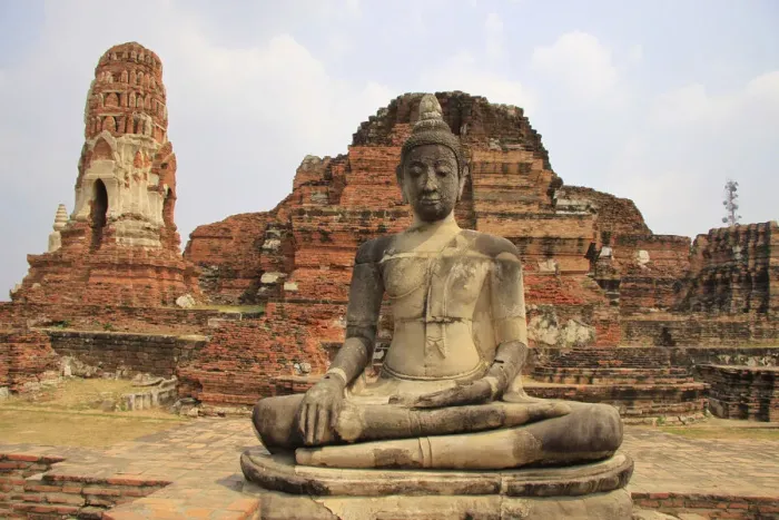 Framed Print : Buddha Statue at Ayutthaya Wat Mahathat Framed Print : Buddha Statue at Ayutthaya Wat Mahathat