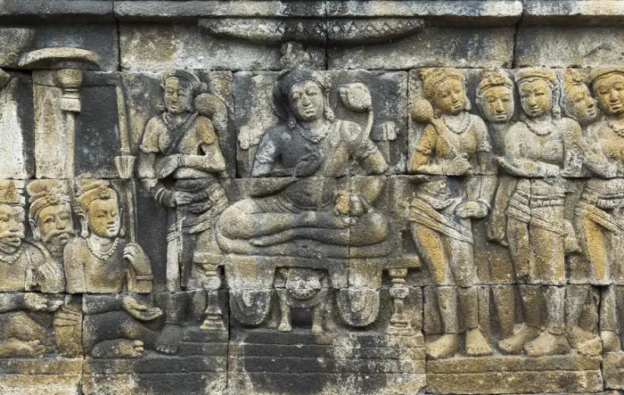 Framed Print : Buddha statues carved in Buddhist Temple