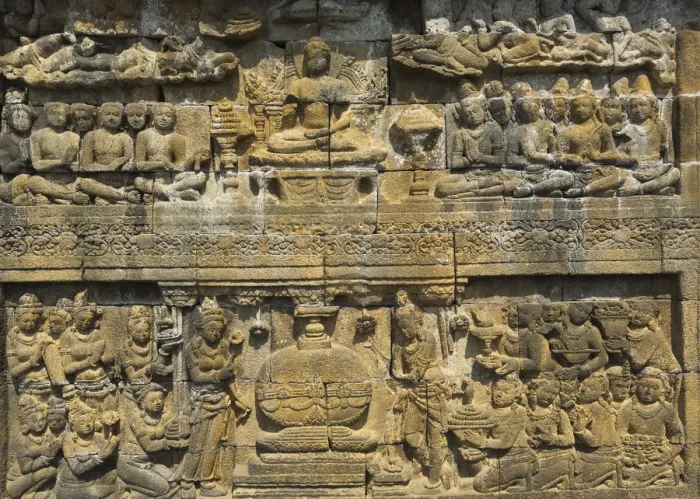 Framed Print : Buddha statues carved in Buddhist Temple Framed Print : Buddha statues carved in Buddhist Temple