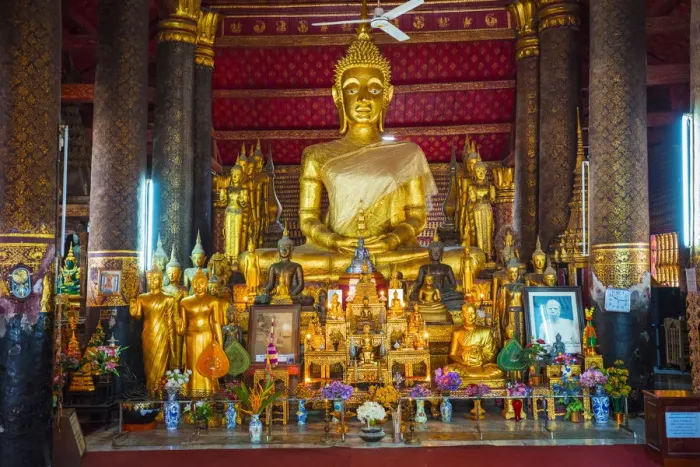 Framed Print : Buddha in Wat Mai Suwannaphumaham temple Framed Print : Buddha in Wat Mai Suwannaphumaham temple
