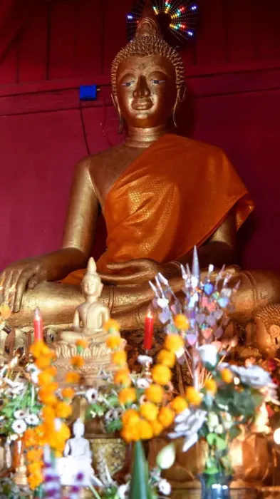 Framed Print : Buddha at Wat Souvannakhiri temple Luang prabang Laos Asia Framed Print : Buddha at Wat Souvannakhiri temple Luang prabang Laos Asia