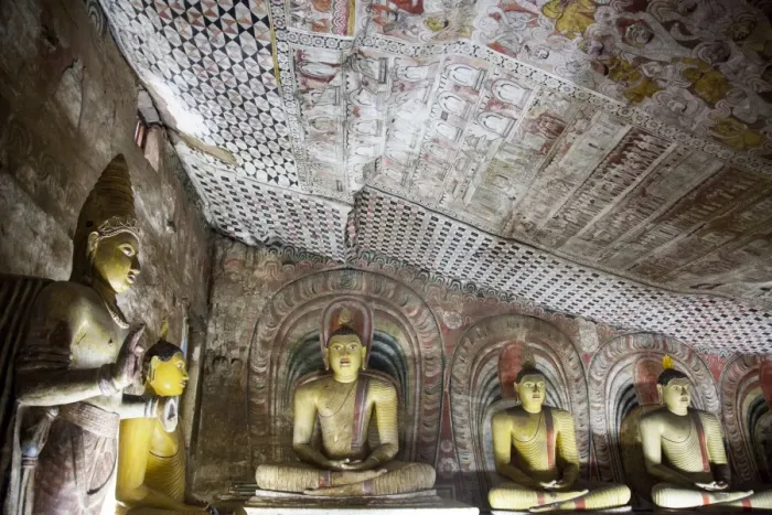 Framed Print : Buddhas in the Dambulla cave temple Framed Print : Buddhas in the Dambulla cave temple