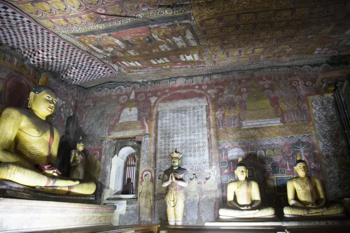 Framed Print : Buddhas in the Dambulla cave temple Framed Print : Buddhas in the Dambulla cave temple