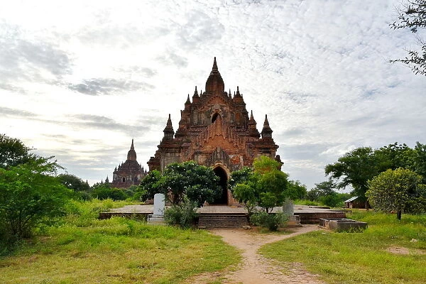 buddhism Temple at old Bagan unesco ruins Myanmar. Asia