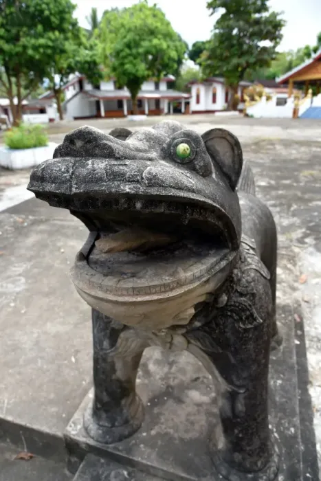 Framed Print : buddhist animal statue at Wat Xiengleck temple luang prabang Laos Asia Framed Print : buddhist animal statue at Wat Xiengleck temple luang prabang Laos Asia