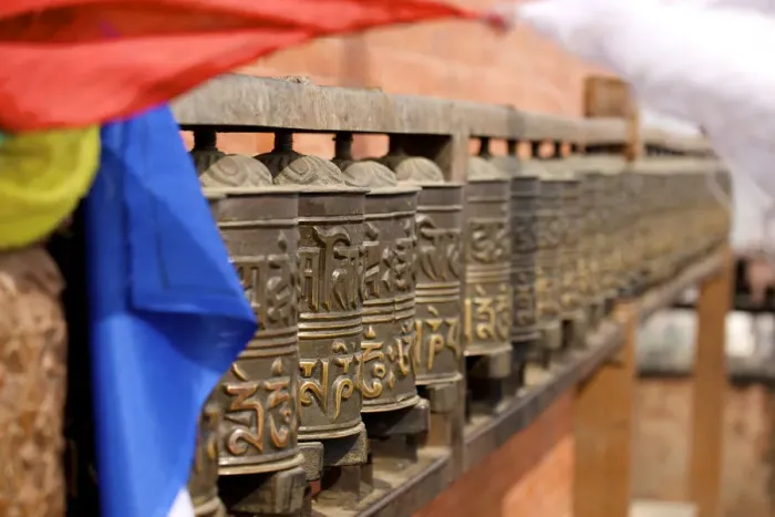 Framed Print : Buddhist prayer wheels on the exterior wall of the Swayambhunath Stupa Temple, also called Monkey Temple, Kathmandu, Nepal, Asia Framed Print : Buddhist prayer wheels on the exterior wall of the Swayambhunath Stupa Temple, also called Monkey Temple, Kathmandu, Nepal, Asia